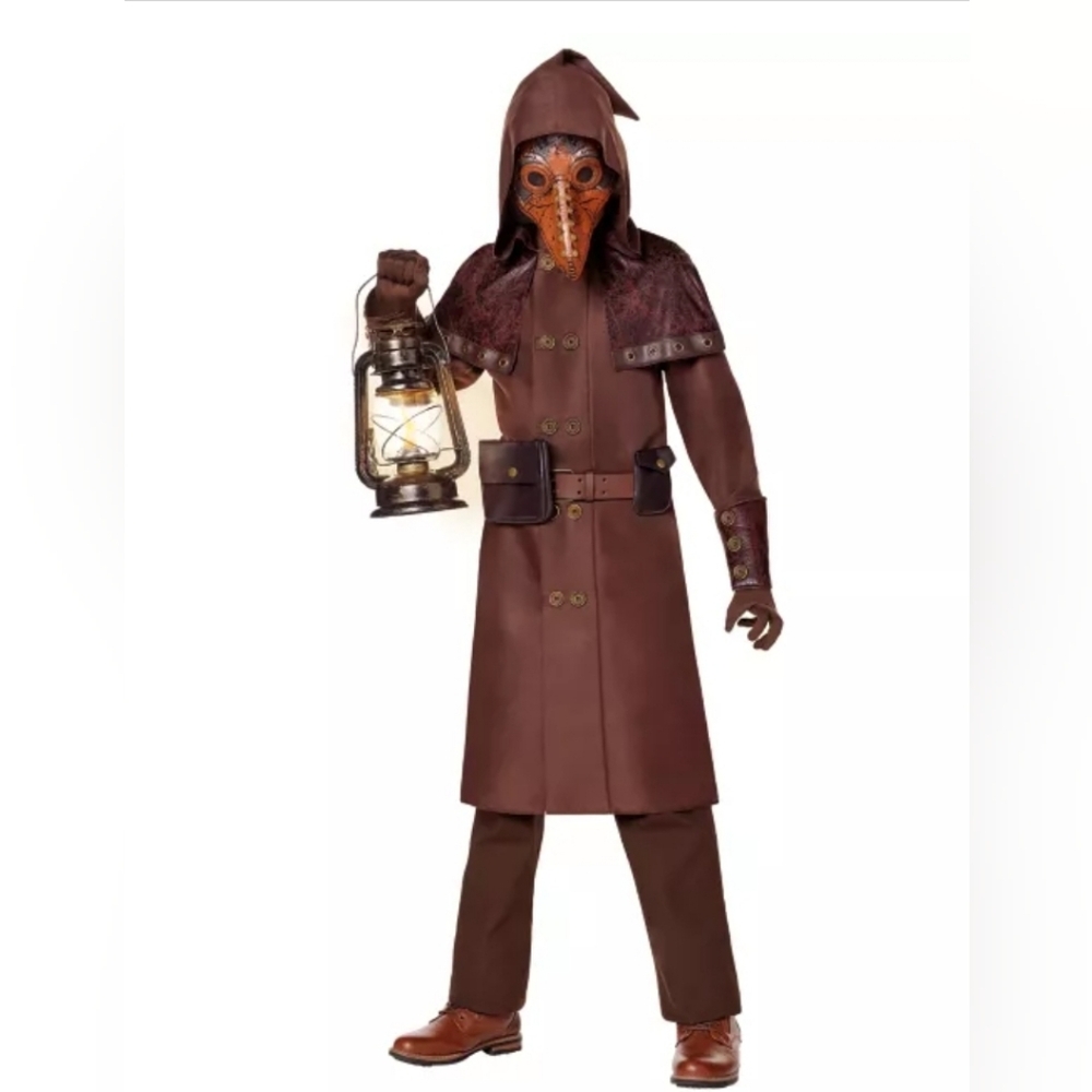 Brown Kids Plague Doctor Costume